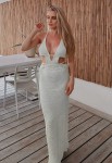 Sukienka haftowana z wycięciami – biała, letnia, boho, kobieca uni pasuje na  XS, S, M, L